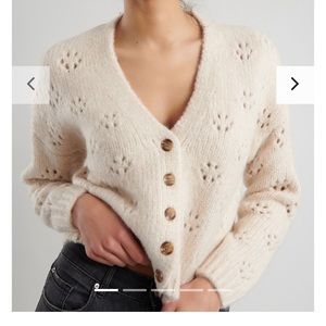 ISO garage pointelle knit cardi